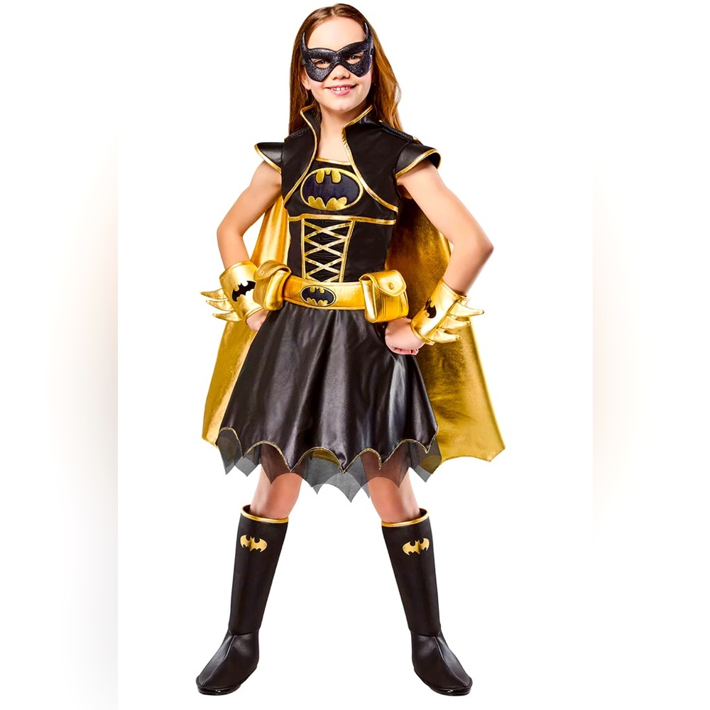 NWOT Girls’ Batgirl Deluxe Costume Size: M New - Missing 1 Shoe Cover